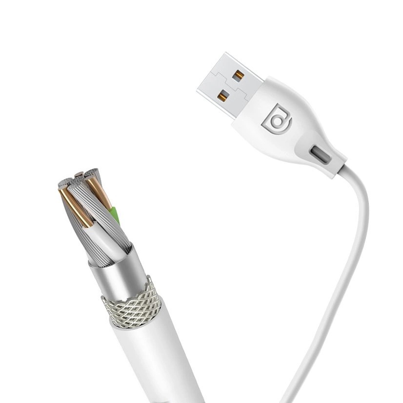 USB-A - Lightning podatkovni in polnilni kabel Dudao L4L, 18W, 1m, bel