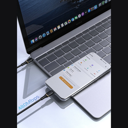 USB-C podatkovni in polnilni kabel - USB-C Dudao L25C, 30W, 1m, bel