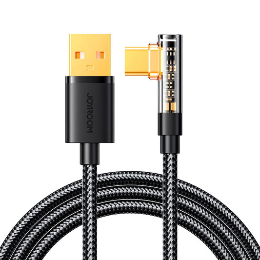 Kabel za podatke in polnjenje USB-A - USB-C Joyroom S-UC027A6 Angled, 60W, 1.2m, črn