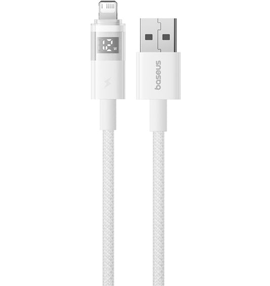 Kabel za podatke in polnjenje USB-A - Lightning Baseus Display 2, 18W, 2m, Bel P10382700211-01