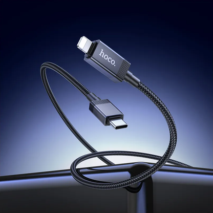 Kabel za podatke in polnjenje USB-C - Lightning HOCO X118 Display, 27W, 1m, črn