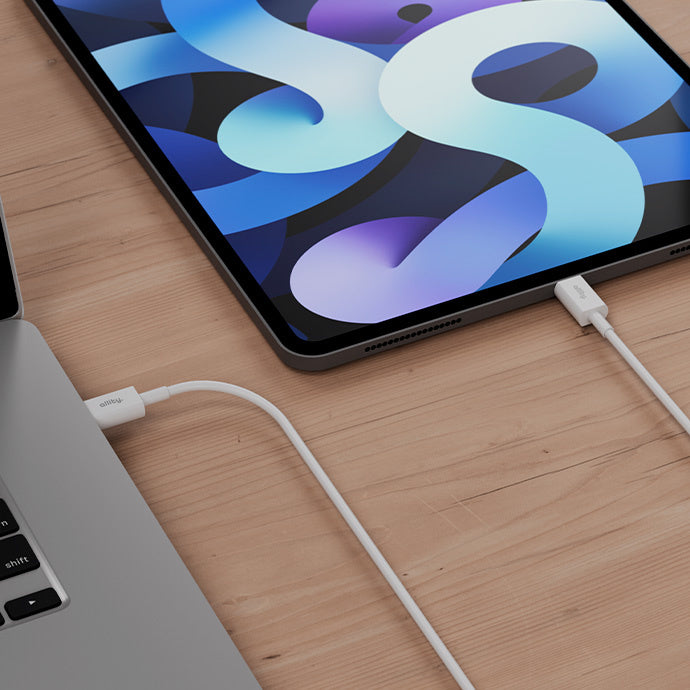 Kabel za podatke in polnjenje USB-C - USB-C Allity. AUC-03, 100W, 1m, Bel