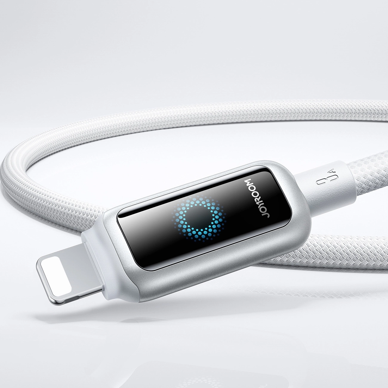 Kabel za podatke in polnjenje USB-A - Lightning Joyroom S-A55 StarFlight Display, 18W, 1.2m, Bel