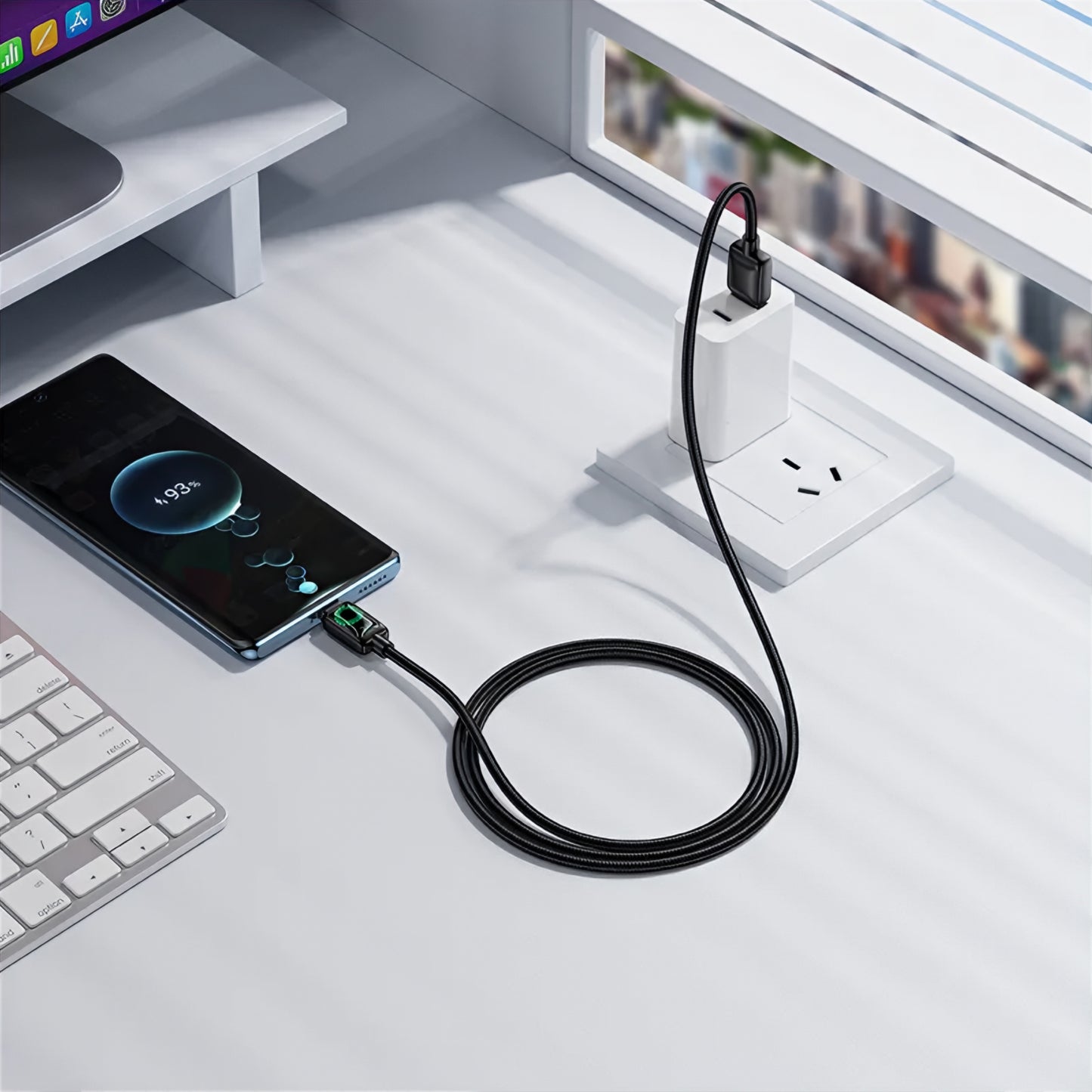 Kabel za podatke in polnjenje USB-A - USB-C HOCO U146, 36W, 1.2m, črn