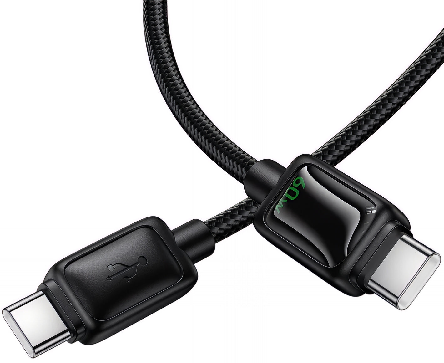 Kabel za podatke in polnjenje USB-C - USB-C HOCO U146, 60W, 1.2m, črn