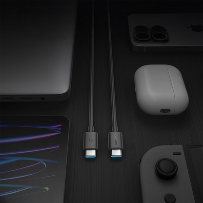 Kabel za prenos podatkov in polnjenje USB-C - USB-C Cuktech, 240W, 1.5m, Črn CKCTC615NCBK