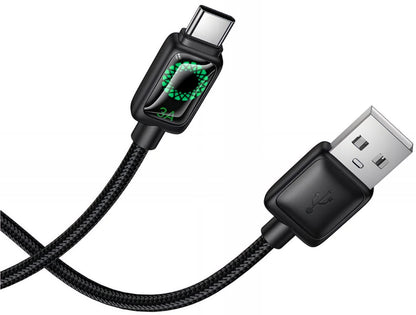 Kabel za podatke in polnjenje USB-A - USB-C HOCO U146, 36W, 1.2m, črn