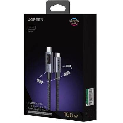 Kabel za podatke in polnjenje USB-C - USB-C UGREEN L509, 100W, 1m, Siv