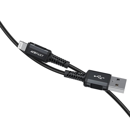 Kabel za podatke in polnjenje USB-A - Lightning Acefast C4-02, 18W, 1.8m, črn