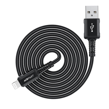 Kabel za podatke in polnjenje USB-A - Lightning Acefast C4-02, 18W, 1.8m, črn