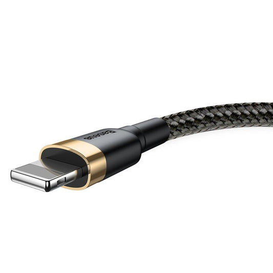 Baseus Cafule USB-A to Lightning Data and Charging Cable, 18W, 2m, Gold CALKLF-CV1