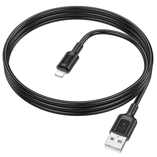 Kabel za podatke in polnjenje USB-A - Lightning Borofone BX111 Feliz, 18W, 1m, črn