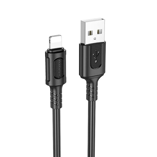 Kabel za podatke in polnjenje USB-A - Lightning Borofone BX111 Feliz, 18W, 1m, črn