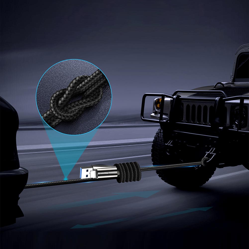 Kabel za podatke in polnjenje USB-A - Lightning ColorWay CW-CBUL035, 18W, 1m, črn