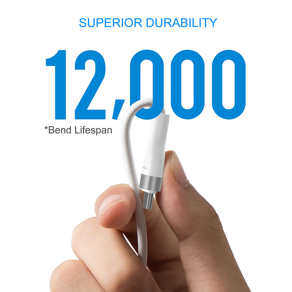 Podatkovni in polnilni kabel USB-A - Lightning Lito LD02L, 18W, 1.2m, Bel