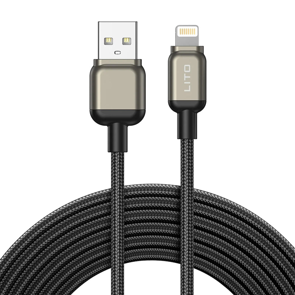 Kabel za podatke in polnjenje USB-A - Lightning Lito LD17, 18W, 1m, črn.