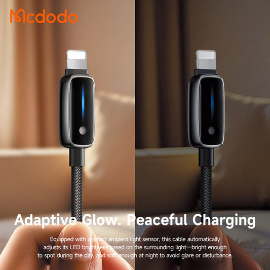 Podatkovni in polnilni kabel USB-A - Lightning McDodo CA-0010, 18W, 1.2m, črn