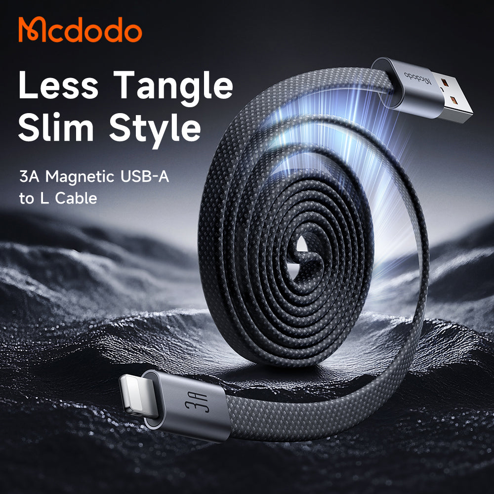 USB-A - Lightning podatkovni in polnilni kabel McDodo CA-1160, 18W, 1m, črn