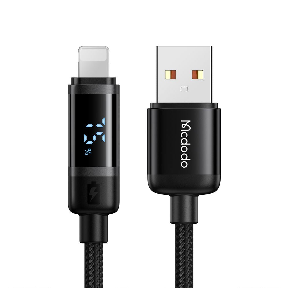 Kabel za podatke in polnjenje USB-A - Lightning McDodo CA-5000 Bat Display, 18W, 1.2m, črn
