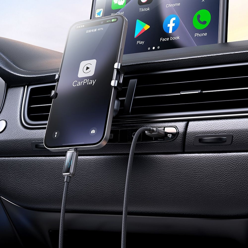 Podatkovni in polnilni kabel USB-A - Lightning McDodo CA-5250 Display, 18W, 1.2m, črn