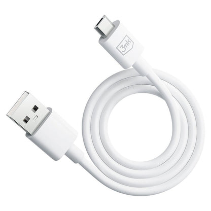Podatkovni in polnilni kabel USB-A - microUSB 3MK Hyper, 18W, 1.2m, Bel