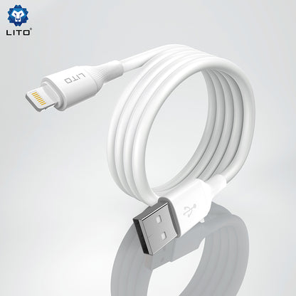 Podatkovni in polnilni kabel USB-A - microUSB Lito LD06V, 18W, 1m, Bel