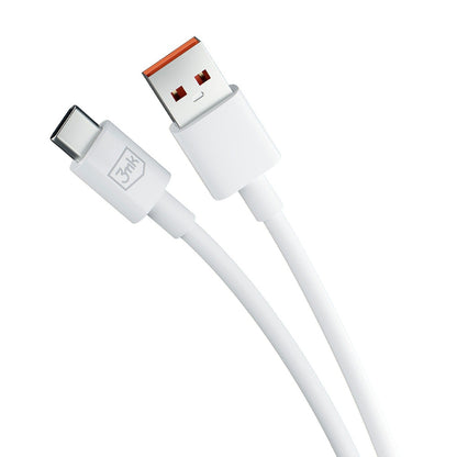 Kabel za podatke in polnjenje USB-A - USB-C 3MK Hyper, 60W, 1.2m, Bel