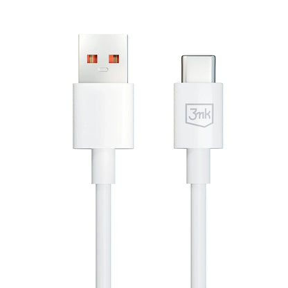 Kabel za podatke in polnjenje USB-A - USB-C 3MK Hyper, 60W, 1.2m, Bel