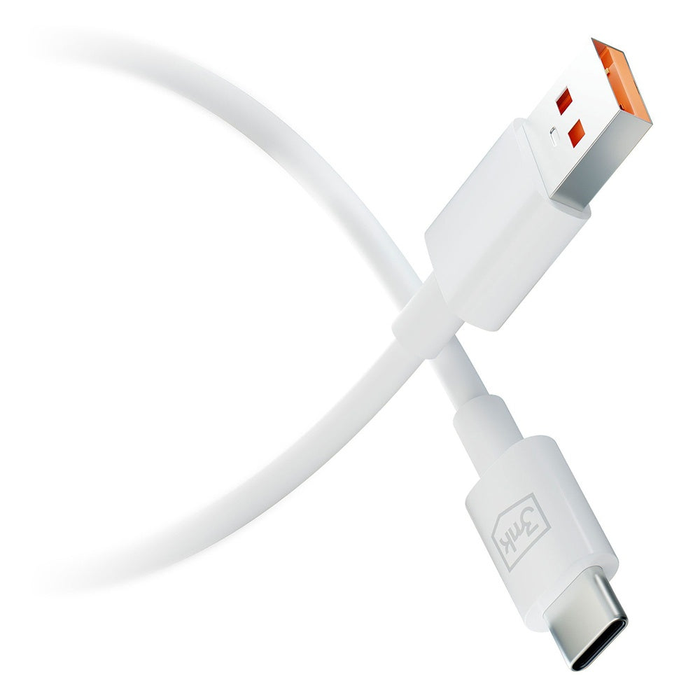 Kabel za podatke in polnjenje USB-A - USB-C 3MK Hyper, 60W, 1.2m, Bel