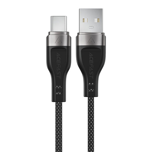 USB-A to USB-C Data and Charging Cable Acefast C11-04, 18W, 1.2m, Black