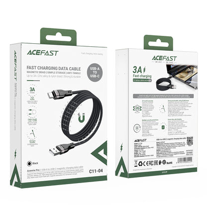 Kabel za podatke in polnjenje USB-A - USB-C Acefast C11-04, 18W, 1.2m, črn