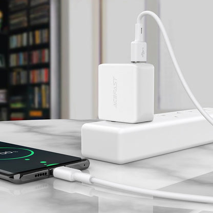 USB-A to USB-C Data and Charging Cable Acefast C2-04, 18W, 1.2m, Black