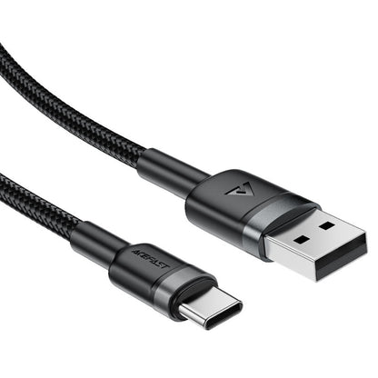 Acefast C22-04 USB-A to USB-C Data and Charging Cable, 18W, 1.2m, Black