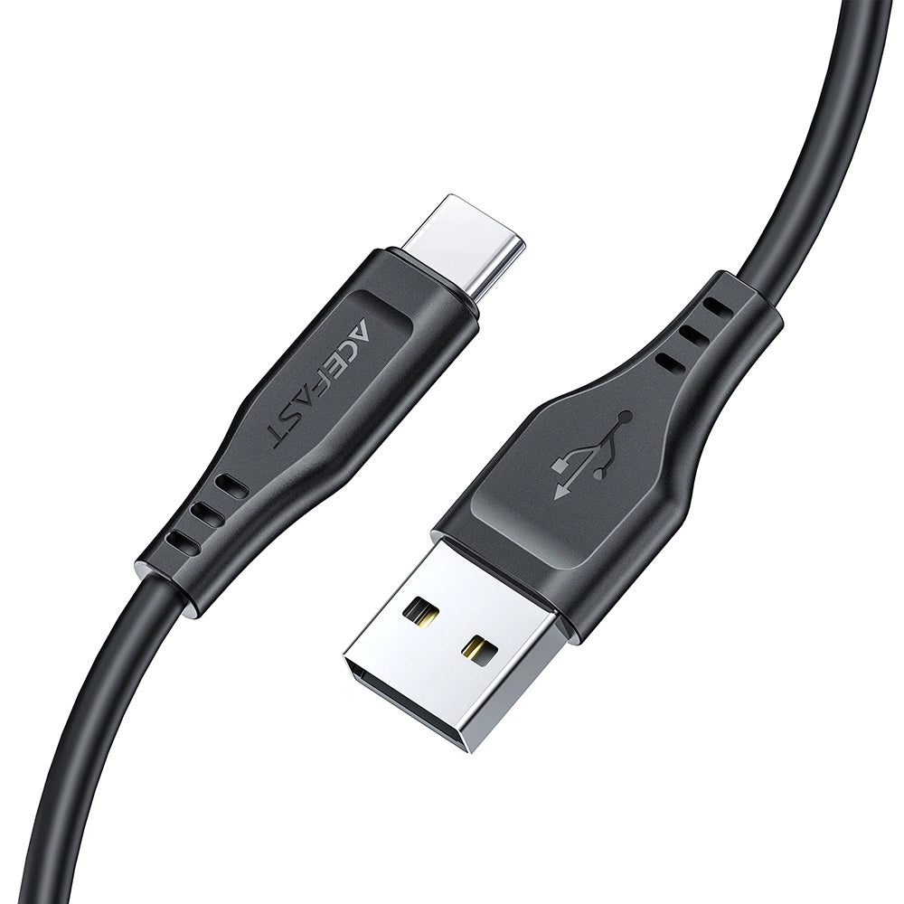 Podatkovni in polnilni kabel USB-A - USB-C Acefast C3-03, 60W, 1.2m, črn