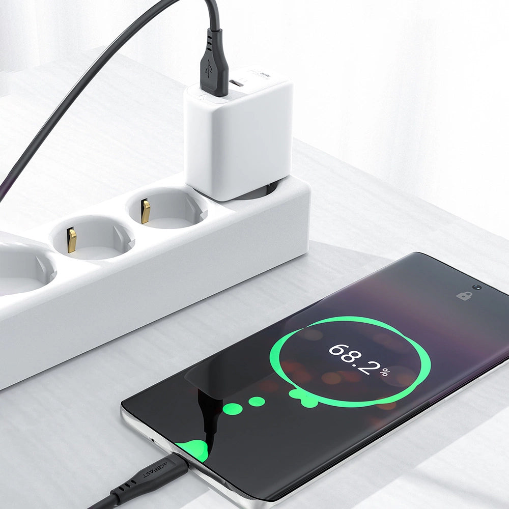 Podatkovni in polnilni kabel USB-A - USB-C Acefast C3-03, 60W, 1.2m, črn