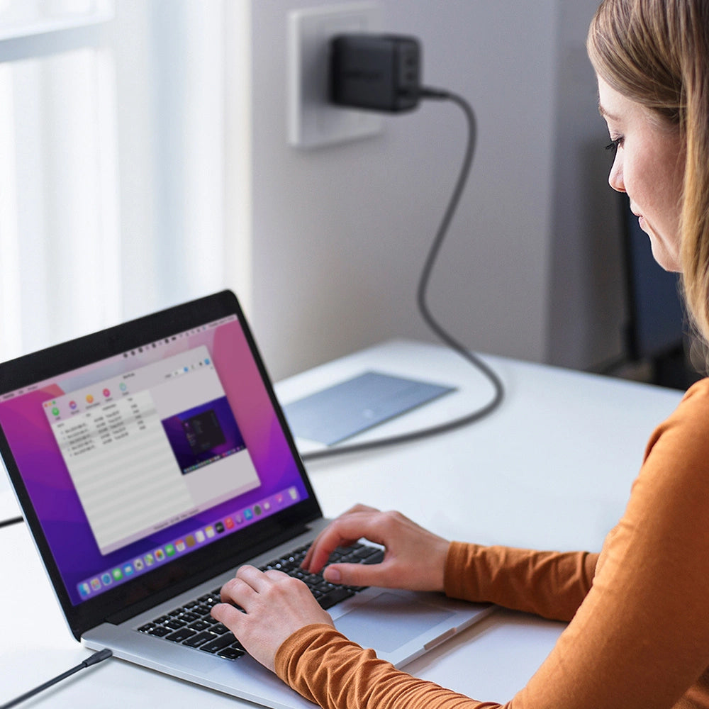 Podatkovni in polnilni kabel USB-A - USB-C Acefast C3-03, 60W, 1.2m, črn