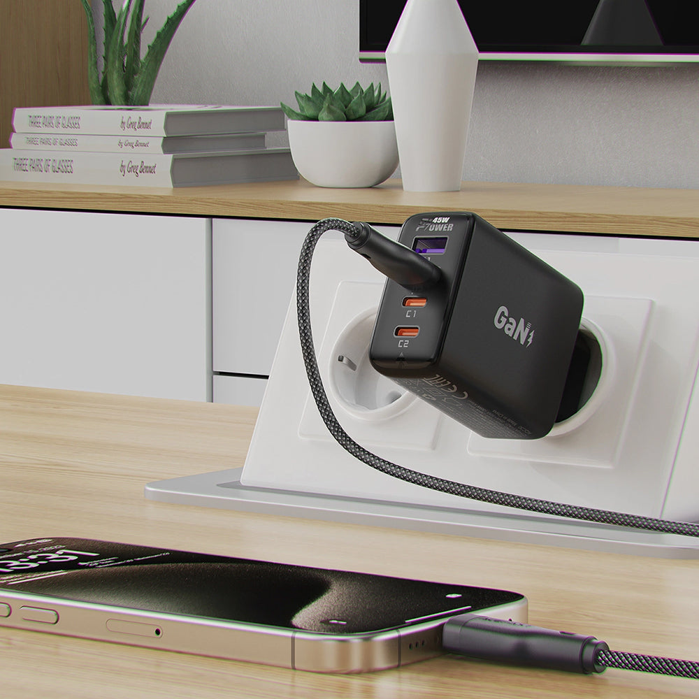 Kabel za podatke in polnjenje USB-A - USB-C Acefast C8-04, 18W, 1.2m, črn