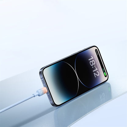 Baseus Discolor USB-A to USB-C Data and Charging Cable, 100W, 1m, Blue Green E0420801