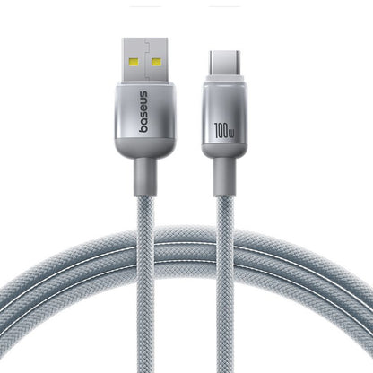 Kabel za podatke in polnjenje USB-A - USB-C Baseus Discolor, 100W, 1m, Srebrn E0420803