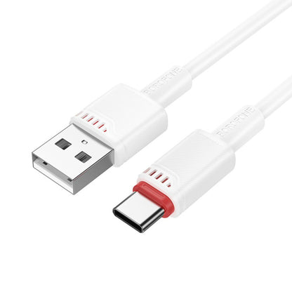 Kabel za podatke in polnjenje USB-A - USB-C Borofone BX110 Beneficio, 18W, 1m, Bel