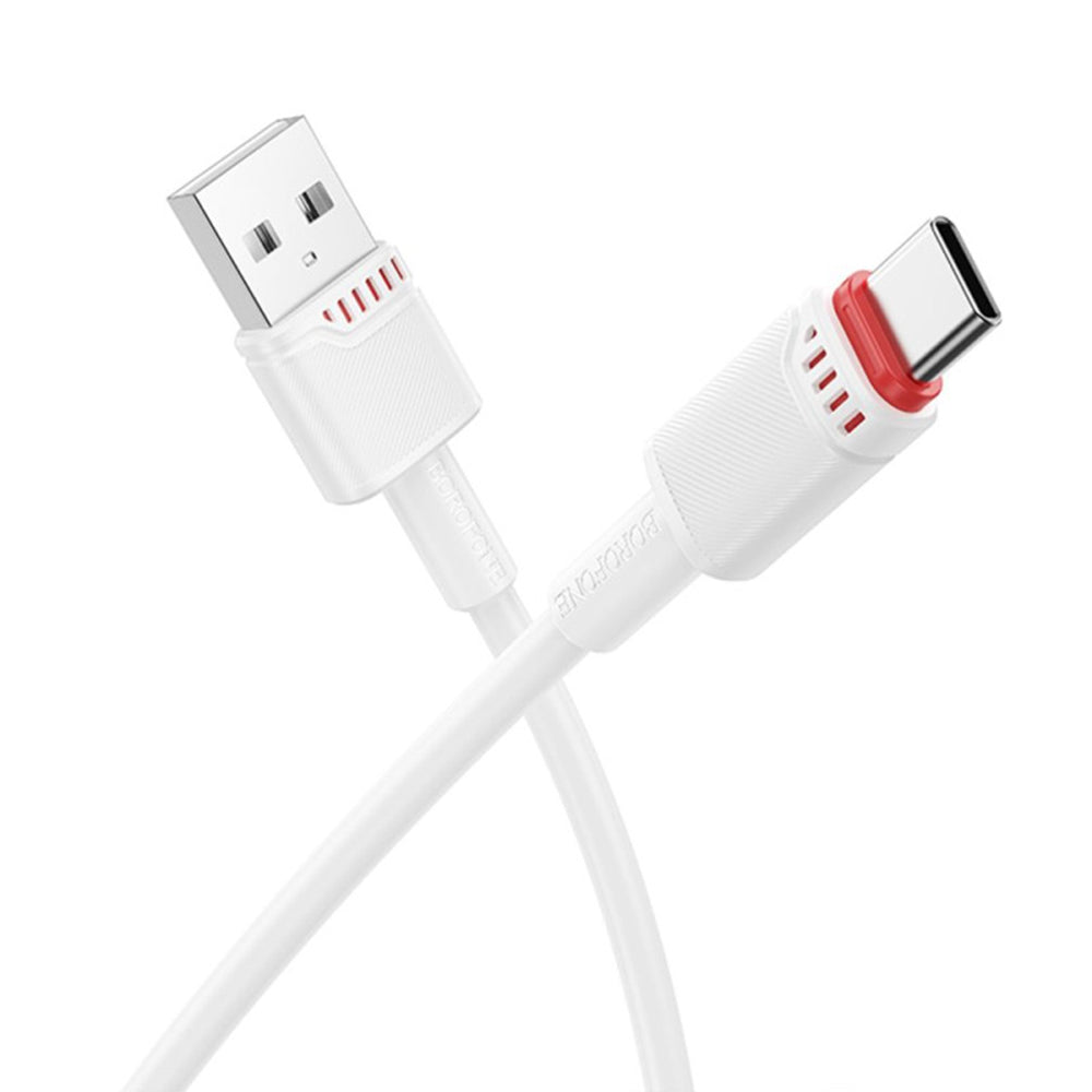 Kabel za podatke in polnjenje USB-A - USB-C Borofone BX110 Beneficio, 18W, 1m, Bel