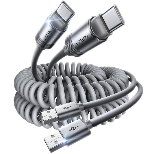 Podatkovni in polnilni kabel USB-A - USB-C Lisen L114, 15W, 1m, siva YL0125030001