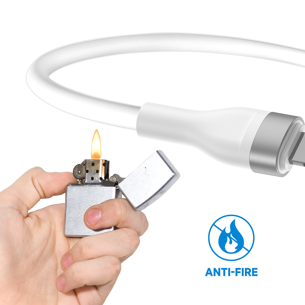 Podatkovni in polnilni kabel USB-A - USB-C Lito LD02C, 18W, 1.2m, Bel