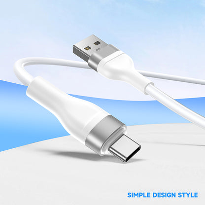 Podatkovni in polnilni kabel USB-A - USB-C Lito LD02C, 18W, 1.2m, Bel