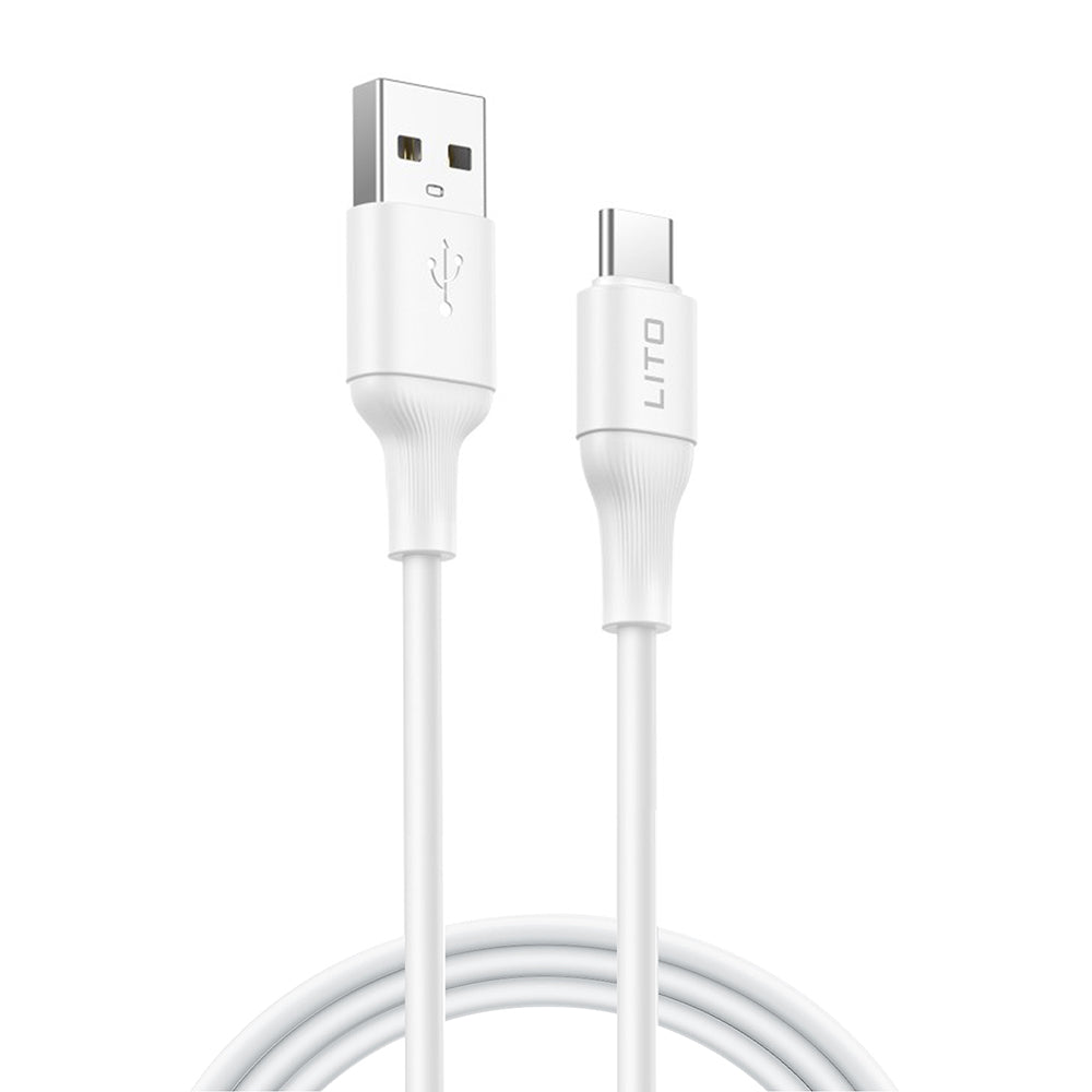 Kabel za podatke in polnjenje USB-A - USB-C Lito LD06T, 18W, 1m, Bel