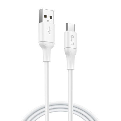 Kabel za podatke in polnjenje USB-A - USB-C Lito LD06T, 18W, 1m, Bel