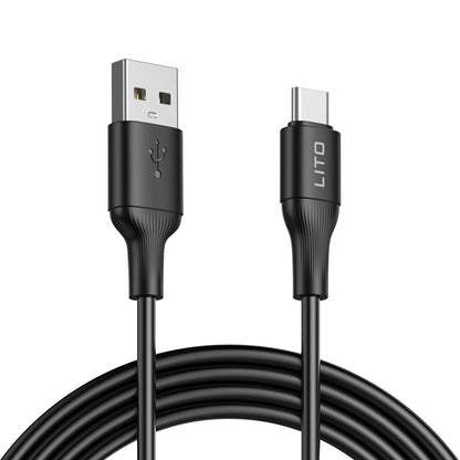 Kabel za podatke in polnjenje USB-A - USB-C Lito LD06T, 18W, 1m, črn