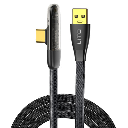 Kabel za podatke in polnjenje USB-A - USB-C Lito LD11C, 18W, 1m, črn