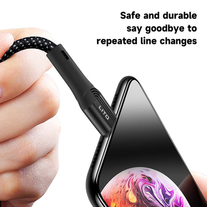Podatkovni in polnilni kabel USB-A - USB-C Lito LD14, 60W, 1m, črn