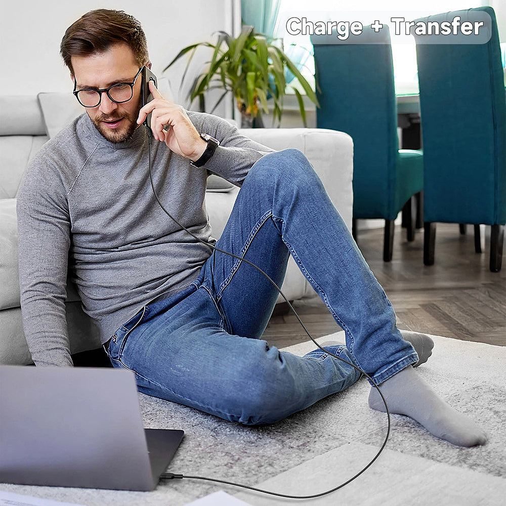 Podatkovni in polnilni kabel USB-A - USB-C Lito LD14, 60W, 1m, črn